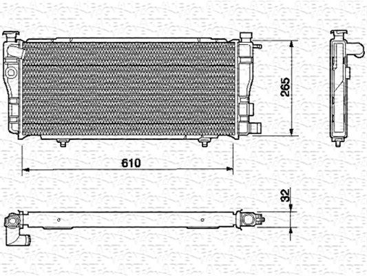 MAGNETI MARELLI radiatorius, variklio aušinimas 350213604000